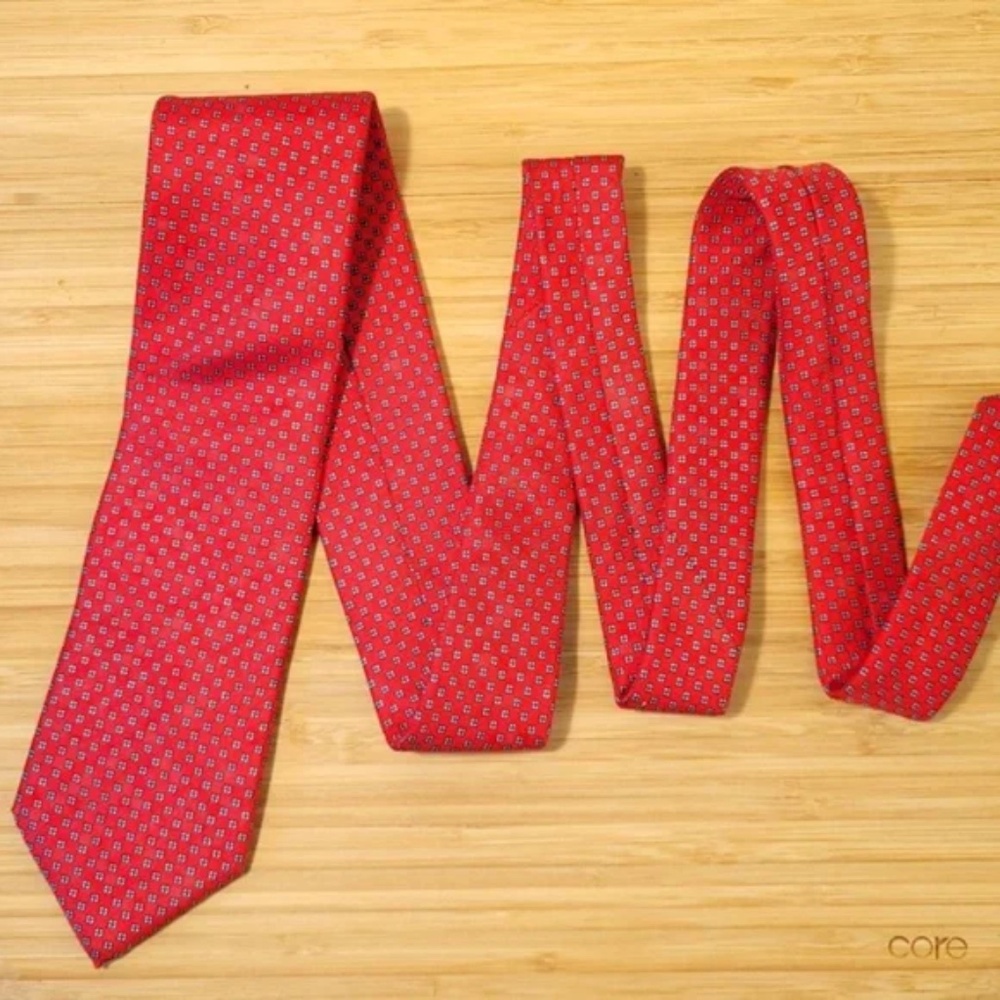 Mallory & Church Box Pattern Silk Tie